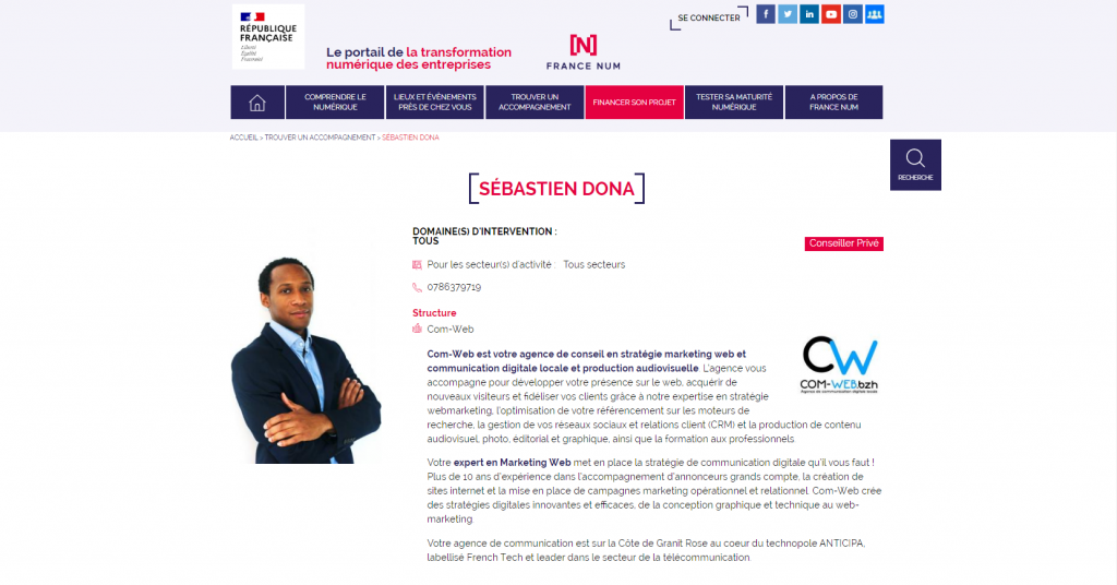 Sébastien DONA - Consultant Marketing Web - France Num